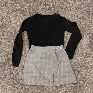 Plaid Gray Skirt